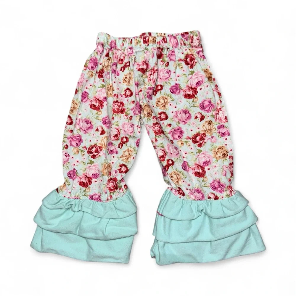 ☀️6/$20☀️ Floral Ruffle Kids Pants